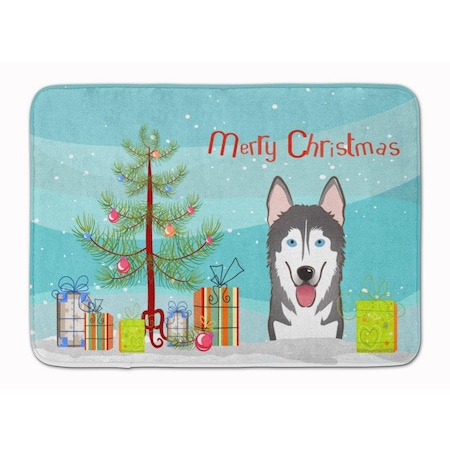 Carolines Treasures Christmas Tree and Alaskan Malamute Machine Washable Memory Foam Mat BB1590RUG